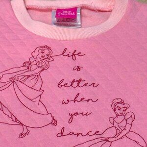 Disney - Princess Girls Pink Snow White Cinderella Dance Sweatshirt - Size 4T
